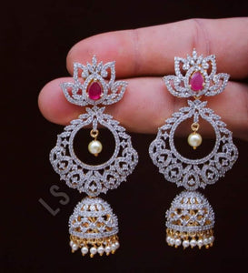 Diamond Replica Design Jhumkas