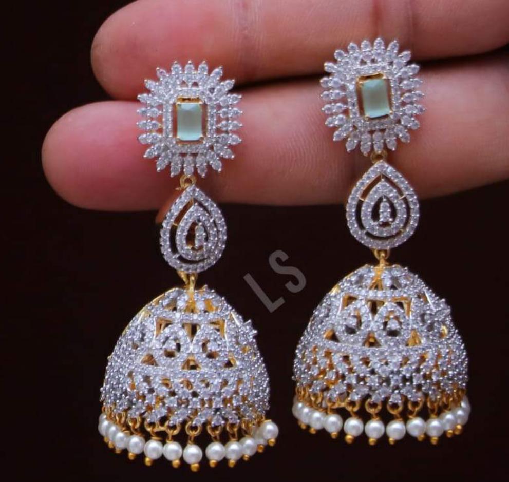 Diamond Replica Design Jhumkas