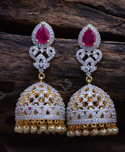 Diamond Replica Design Jhumkas