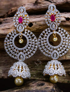 Diamond Replica Design Jhumkas