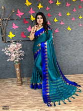 Load image into Gallery viewer, Soft Cotton Saree with Temple border
