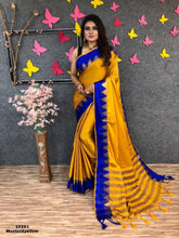 Load image into Gallery viewer, Soft Cotton Saree with temple border
