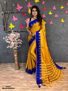 Soft Cotton Saree with temple border