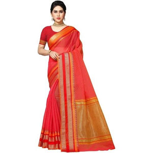 Cotton doriya designer saree With running blouse