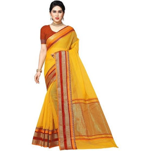 Cotton doriya designer saree With running blouse