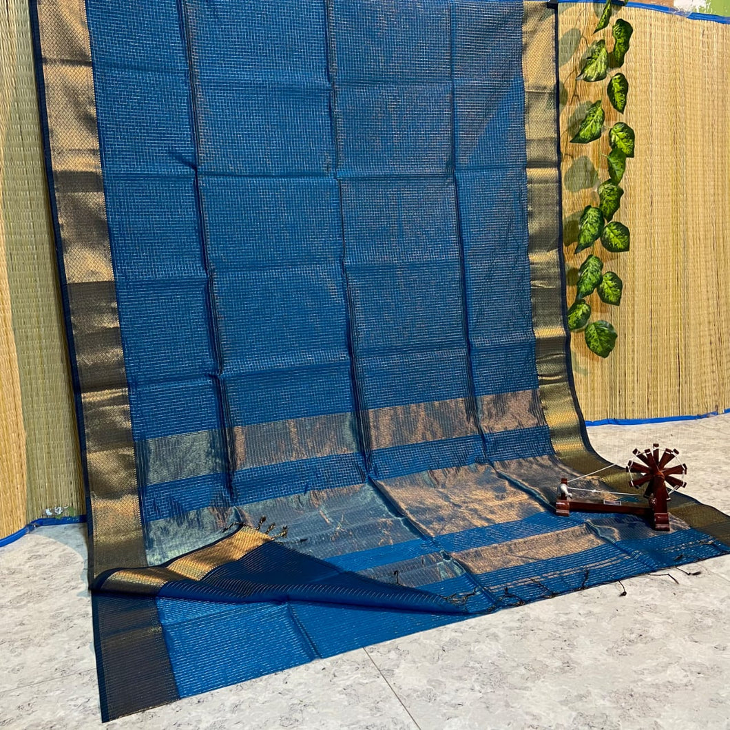 Handloom Zari checks Saree