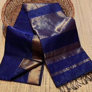 Handloom zari checks saree