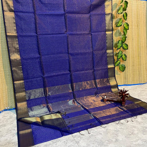 Handloom zari checks saree