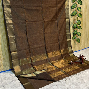 Handloom Zari checks Saree