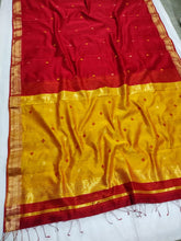 Load image into Gallery viewer, Handloom Mercerised Cotton Saree

