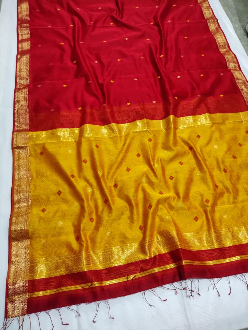Handloom Mercerised Cotton Saree