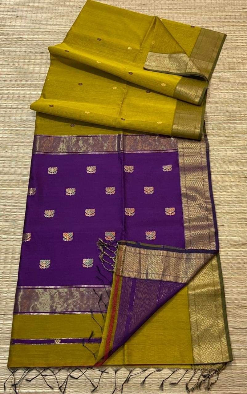 Hand Woven Silk Cotton Saree
