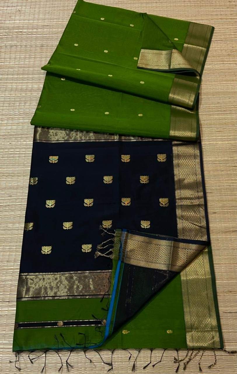 Hand Woven Silk Cotton Saree