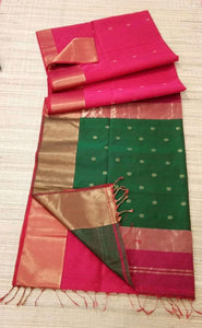 Handloom flower butta Saree