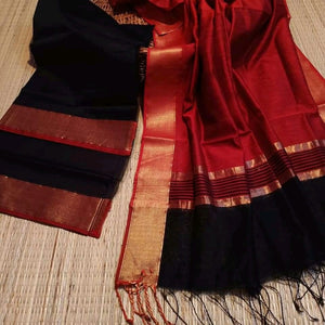 Handloom Silk Cotton dress and dupatta