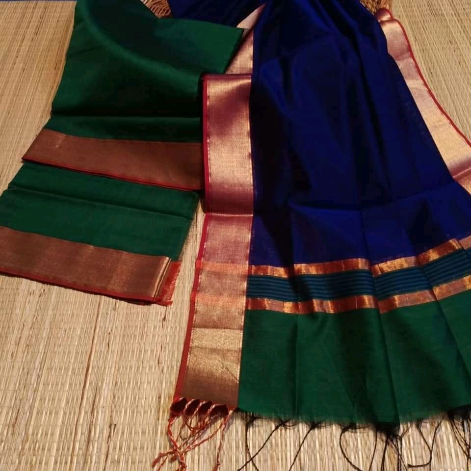 Handloom Silk Cotton dress and dupatta