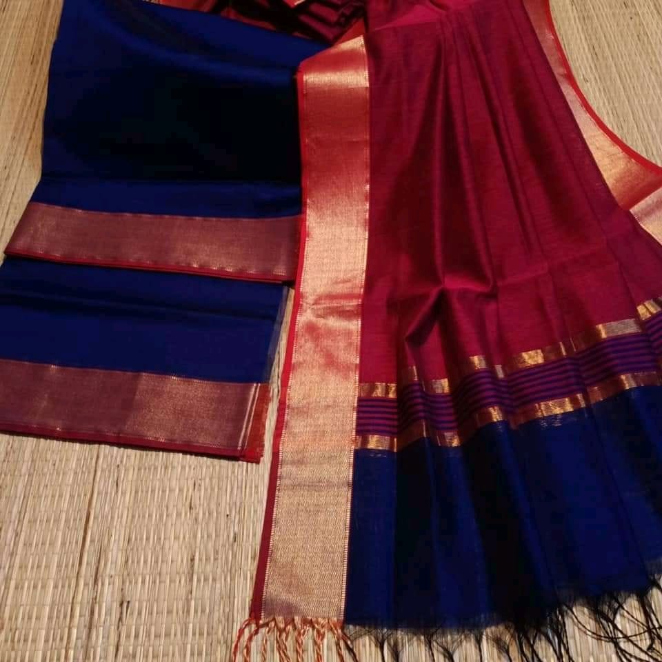 Handloom Silk Cotton dress and dupatta