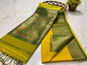 Handloom soft silk cotton saree