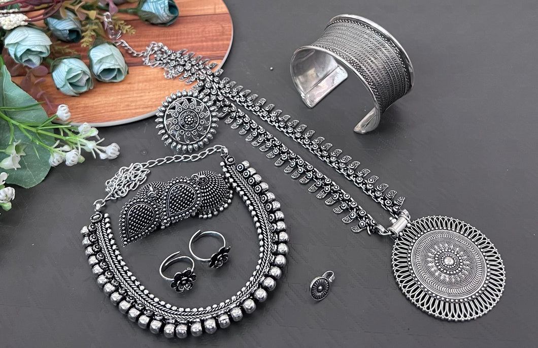 Fashion Jewelry Silver Combo Set