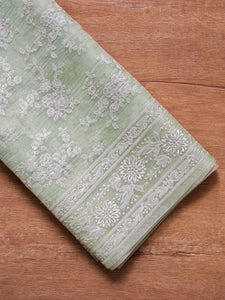Pure Organza Chikankari Saree