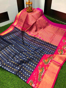 Chanderi Kuppadam Soft Silk Saree