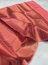 Load image into Gallery viewer, Copper Zari Tanchoi Silk Saree
