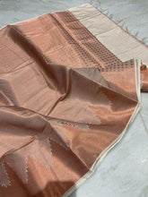 Load image into Gallery viewer, Copper Zari Tanchoi Silk Saree
