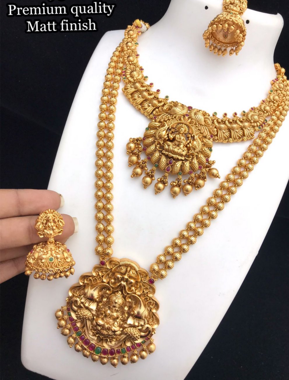 Neckset (short and long) with Jhumkas